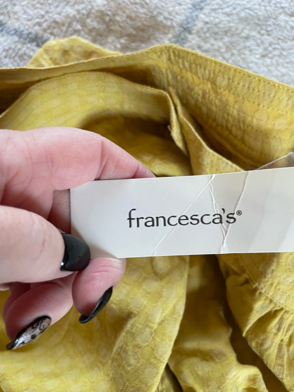 Francesca's Collections Yellow Button-Front Maxi Skirt - Picture 5 of 5